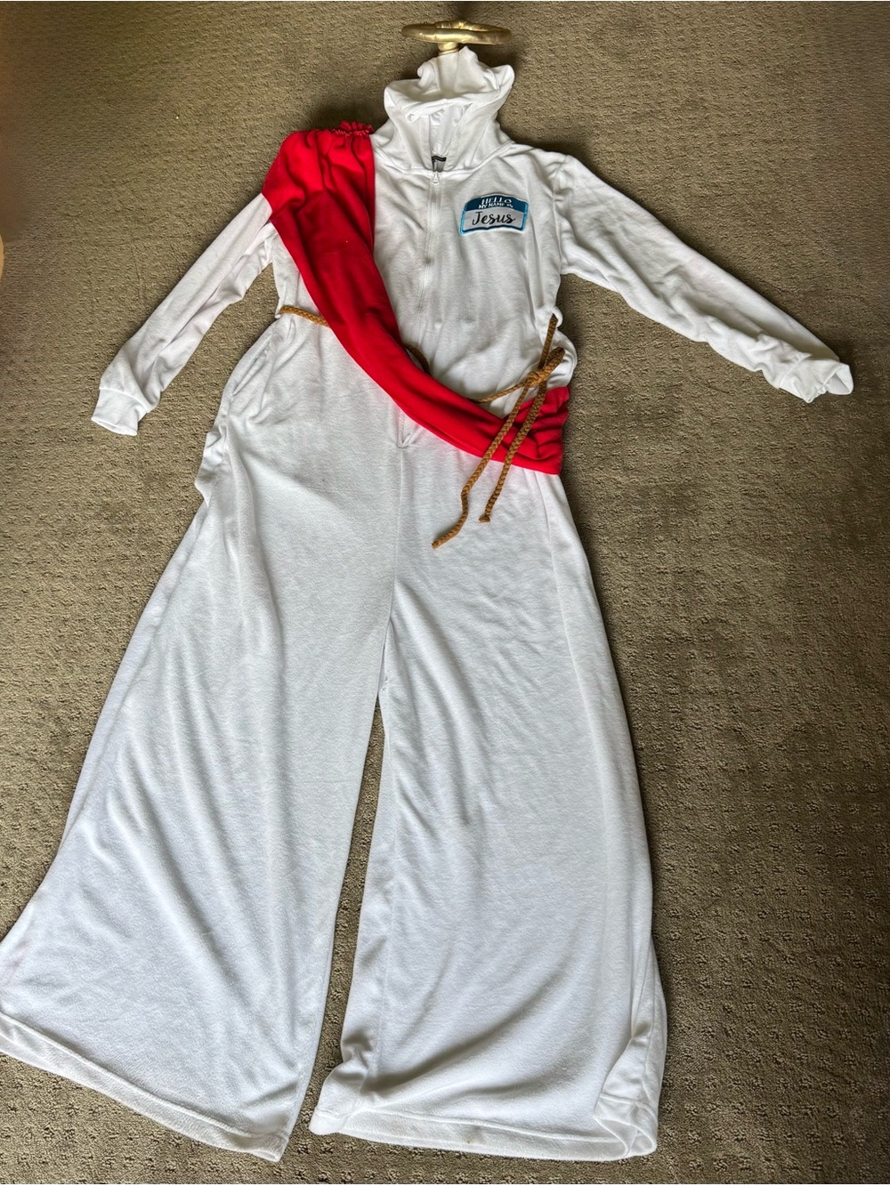 Men's Adult Holiday Jesus Micro-fleece Onsie Jumpsuit / One-Piece Pajamas